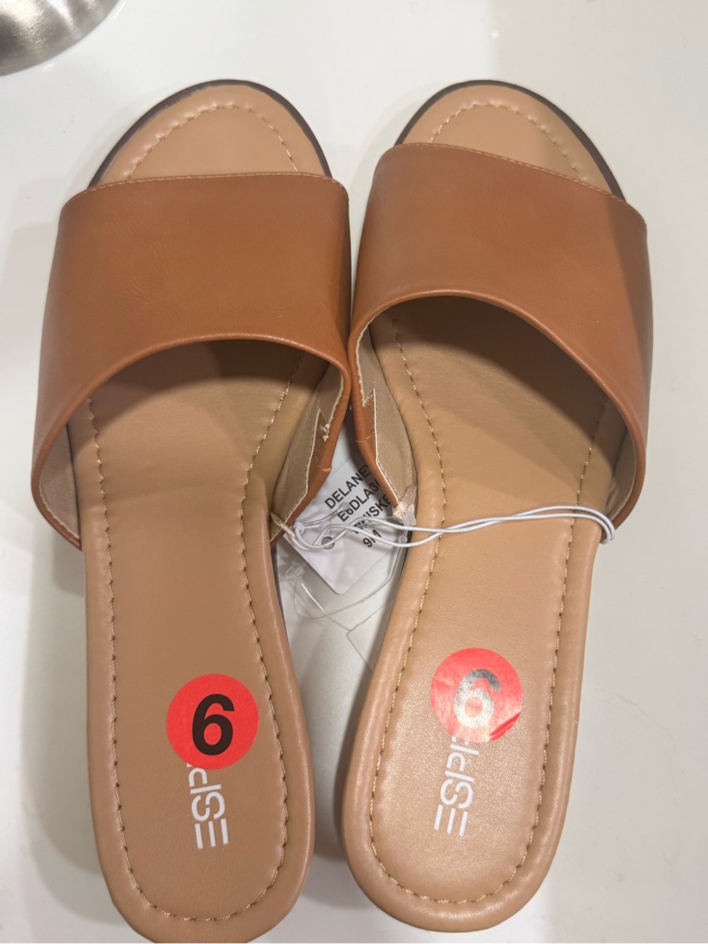 Slide Sandals in Tan - (Size 9)